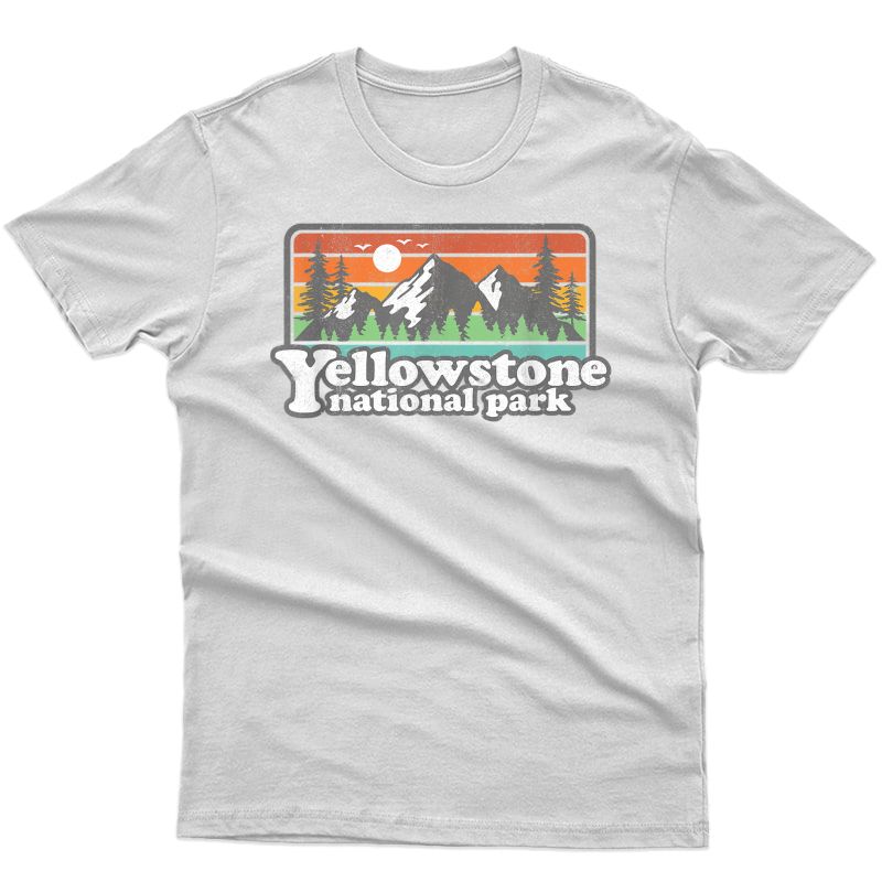 Yellowstone National Park Retro Hiking Camping Souvenir Gift T-shirt